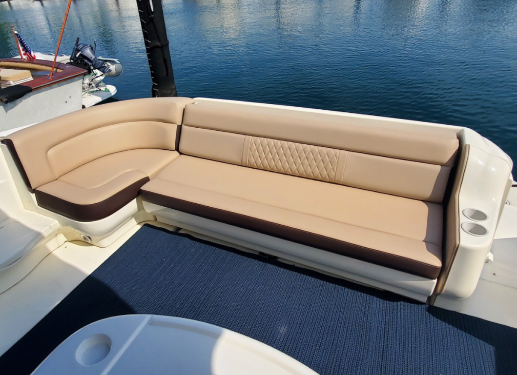 reupholstering a boat